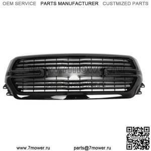 Верхняя решетка передней сетки для Dodge Ram 1500 Gloss Black 2019-2023 гг. 68366528AH