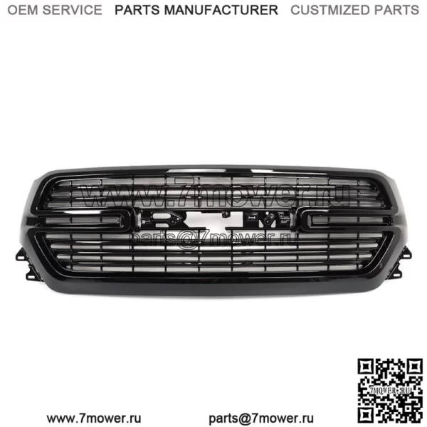 Верхняя решетка передней сетки для Dodge Ram 1500 Gloss Black 2019-2023 гг. 68366528AH - Image 2