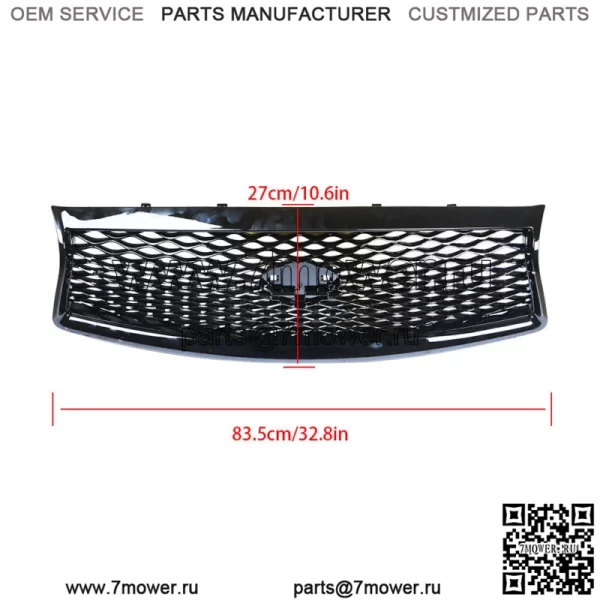 Решетка капота на передний сетчатый бампер для 2014-2016 2017 Infiniti Q50 Sedan Black Grill - Image 3