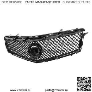 Решетка переднего бампера Cadillac ATS 2013 2014, сетчатая, глянцевая, черная