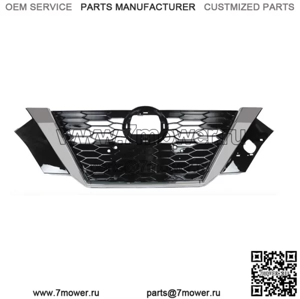Для Nissan Sentra 62310-6LB0A 2020 2021 года, верхняя решетка переднего бампера, черная и хромированная