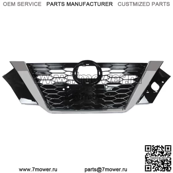 Для Nissan Sentra 62310-6LB0A 2020 2021 года, верхняя решетка переднего бампера, черная и хромированная - Image 2