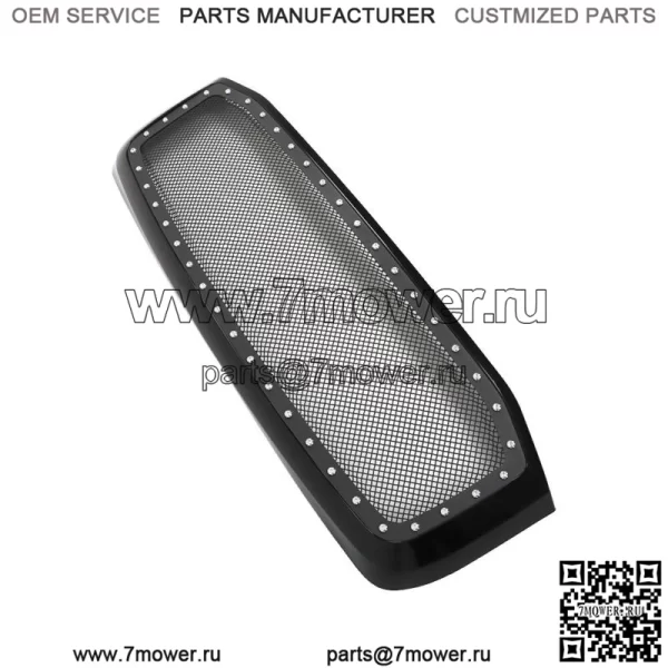 Черная передняя решетка капота на Dodge Ram 1500 2006 2007-2008 годов с черной сеткой - Image 2