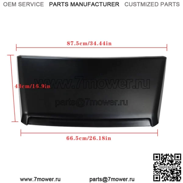Комплект выпуклостей переднего верхнего капота 7618134900 для Toyota Tundra 2014-2021, черный - Image 2