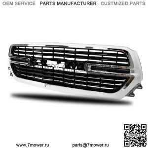 Передняя хромированная решетка радиатора в сборе для Dodge Ram1500 2019-2022 годов с черной отделкой