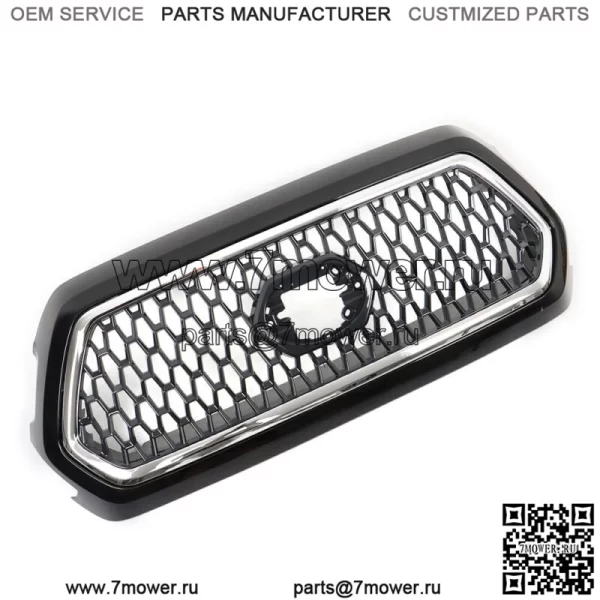 Решетка переднего бампера серая для Toyota Tacoma TRD 2019-2021 гг. с хромированной отделкой - Image 2
