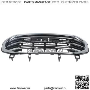 Решетка переднего бампера, подходящая для 18-21 GMC Terrain SLT SLE, черная с хромированной планкой и рамкой