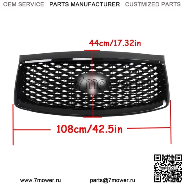 Глянцевая черная передняя верхняя решетка радиатора для Infiniti QX80 623106GW0A 2018-2021 гг. - Image 2