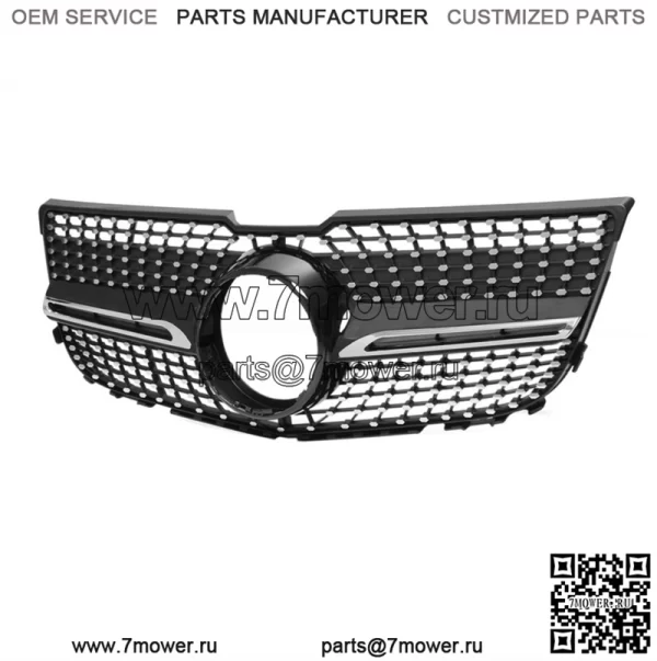 Алмазная черная передняя решетка для Mercedes Benz GLK X204 GLK250 GLK350 13-15 - Image 2