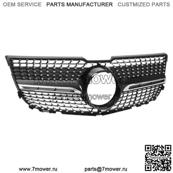 Алмазная черная передняя решетка для Mercedes Benz GLK X204 GLK250 GLK350 13-15 - Image 3