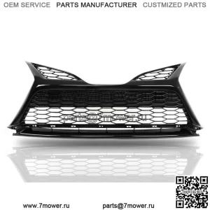Подходит для Toyota Camry SE 21-22, передняя нижняя решетка без отверстия для датчика, глянцевый черный