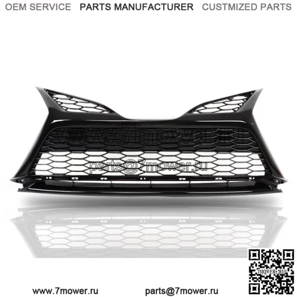 Подходит для Toyota Camry SE 21-22, передняя нижняя решетка без отверстия для датчика, глянцевый черный