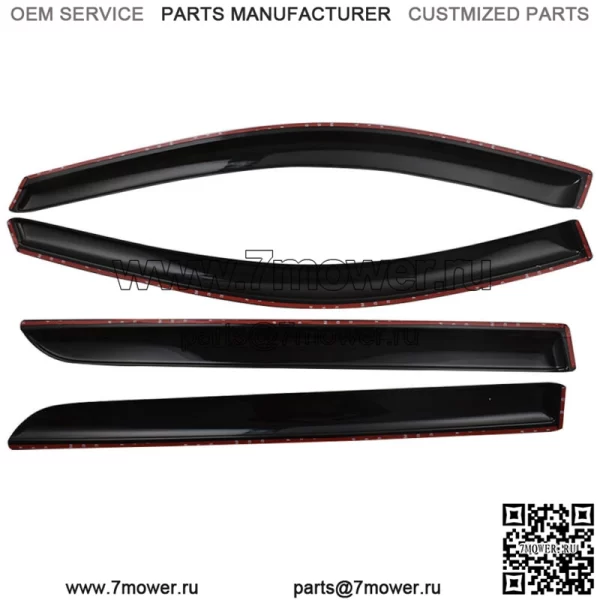 Оконные козырьки для Honda Odyssey 2005-2007 годов, защита от дождя, вентиляционные шторки, 4 шт., дымчатые - Image 2