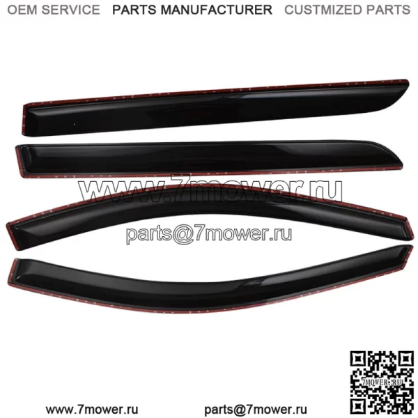 Оконные козырьки для Honda Odyssey 2005-2007 годов, защита от дождя, вентиляционные шторки, 4 шт., дымчатые - Image 3