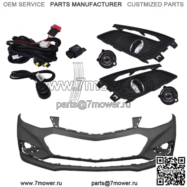 Передний бампер Cove без Park Assistr и противотуманных фар Haloge для Chevy Cruze LS 2016-18 гг.