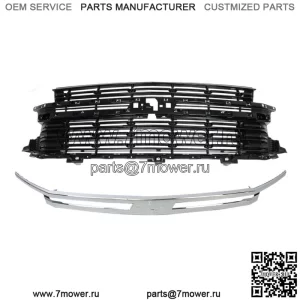Передняя решетка радиатора Chevrolet Suburban Tahoe LS LT 2021 2022 года, яркий хром и черный цвет