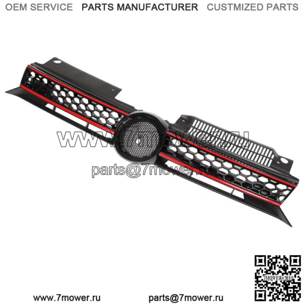 Для Volkswagen Golf MK6 2010-2012 2013 верхняя решетка капота сотовый черный пластик - Image 3