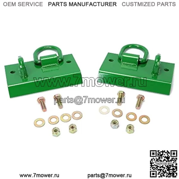Грейферные крюки Крюк для ковша трактора, совместимый с John Deere 1025R 2032R 3320 2520 Крючки для ковша трактора Болт на D-кольцах Зеленый цвет