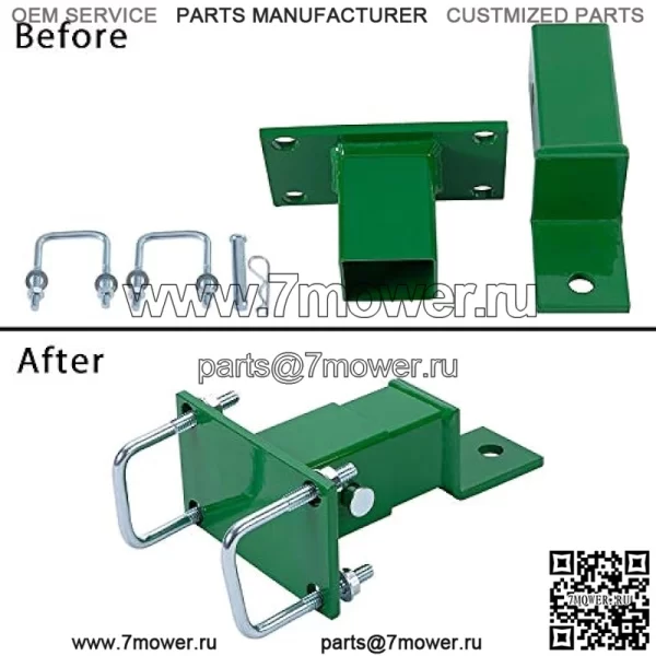 Приемник сцепного устройства для газонокосилки Zero Turn, совместимый с John Deere Gas Z Trak 400 Series Ztrac и 200, 400, 600 Series и Z224 Z225 Z245 Z445 Z425 Z465 и Z910 Z920 Z925 Z930 Z950 Z960 Z970 - Image 2