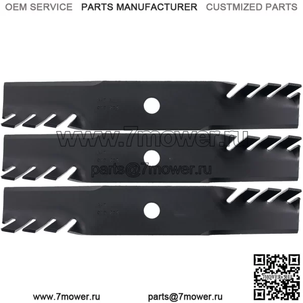 3 ножа косилки  для Exmark  116-5175-S 116-5176 103-6402 Дека 36 дюймов 52 дюйма