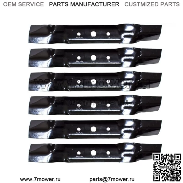 6PK Лезвия газонокосилки для John Deere 48 Cut L120 L130 GX20250 GY20568