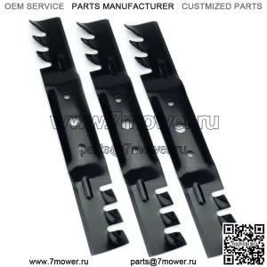 (3) Мульчирующие ножи для John Deere 48 дюймов L120, L130, 2048, 2148 GX20250, GX20819