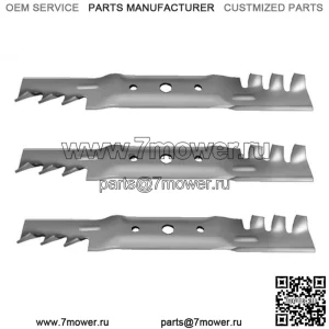(3) Лезвия газонокосилки подходят для John Deere L120 L120 L130 L130 1842GV 1948 2048