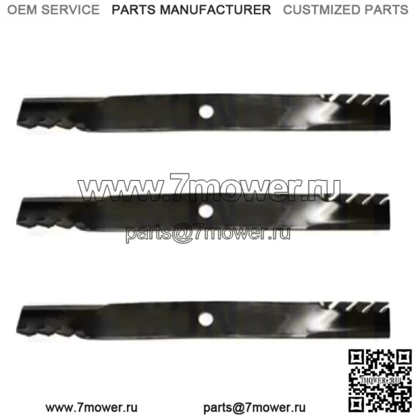 M142514 Набор из 3 лезвий косилки подходит для John Deere 1070 2210 3120 3320 3520 3720
