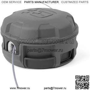 Головка триммера Husqvarna для быстрой замены струны с адаптерами для максимальной совместимости, насадки для защиты от сорняков для триммеров с прямым и изогнутым валом, предварительно намотанная леска 0,095 дюйма, черная