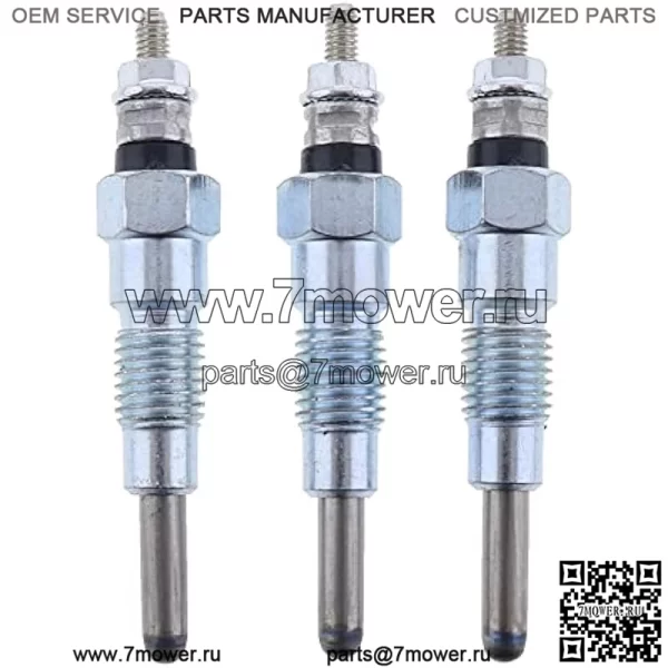 3X свечи накаливания MIU802457 M811937 для тракторов John Deere X495 X595 X740 X744 X748 X749 X750 X754 X758 1435 1023E 1025R 2025R 2030A 855D Gator 4X2 4X4 6X4 Yanmar 3TNV76 3TNM74 3TNV70 Двигатель
