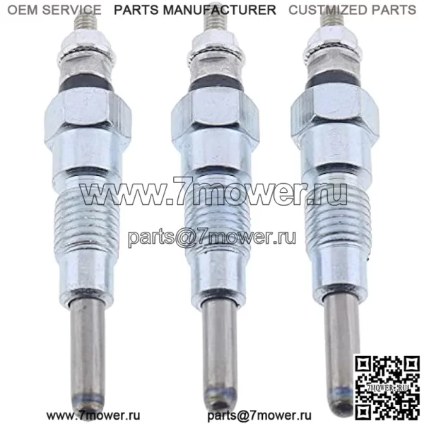 3X свечи накаливания MIU802457 M811937 для тракторов John Deere X495 X595 X740 X744 X748 X749 X750 X754 X758 1435 1023E 1025R 2025R 2030A 855D Gator 4X2 4X4 6X4 Yanmar 3TNV76 3TNM74 3TNV70 Двигатель - Image 2