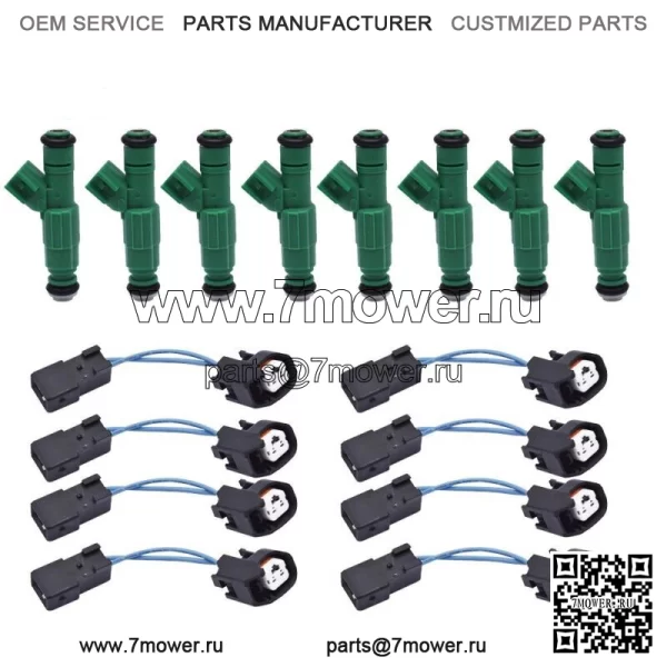 8x обновленные топливные форсунки с 4 отверстиями для 96-99 Dodge Ram Dakota 5.2L 5.9L 318 360