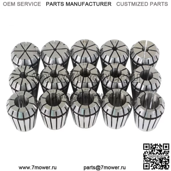 Набор из 15 пружинных цанг ER25 от 2 до 16 мм для CNC Engra