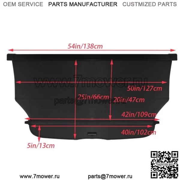 Задняя защитная крышка багажника, черная, новая для Honda CRV 2012-2016, выдвижная - Image 3