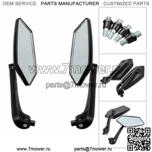 2X зеркало заднего вида для электрических мотоциклов ATV Quad Scooter, детали с винтами