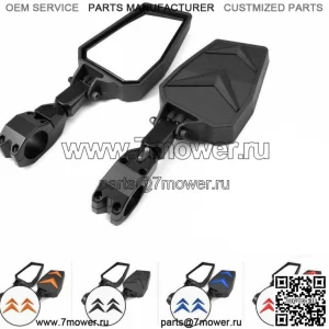 Боковые зеркала UTV размером 1,75–2 дюйма, складные и регулируемые для Polaris RZR S 800 900 XP 1000 (для: John Deere Gator CS)