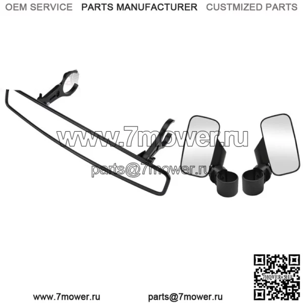 Для John Deere Gator RSX XUV HPX TS комплект боковых зеркал заднего вида с зажимом для каркаса безопасности (для: John Deere Gator CS)