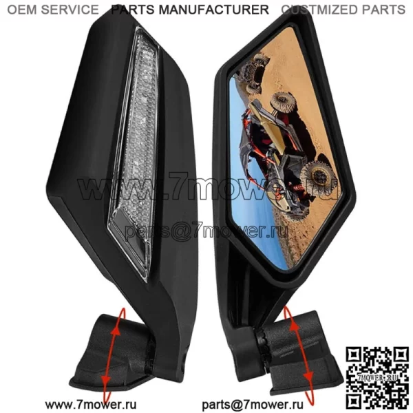 Задние боковые зеркала со светодиодной подсветкой для Can Am Maverick X3 Max Turbo R 2017-2024 - Image 2