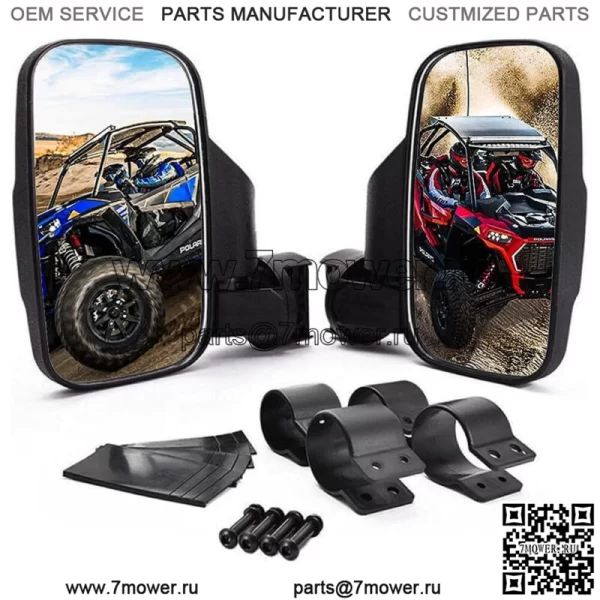 1,75 "-2" боковое зеркало UTV, зеркала заднего вида для Polaris Ranger RZR 800 900 1000 - Image 2