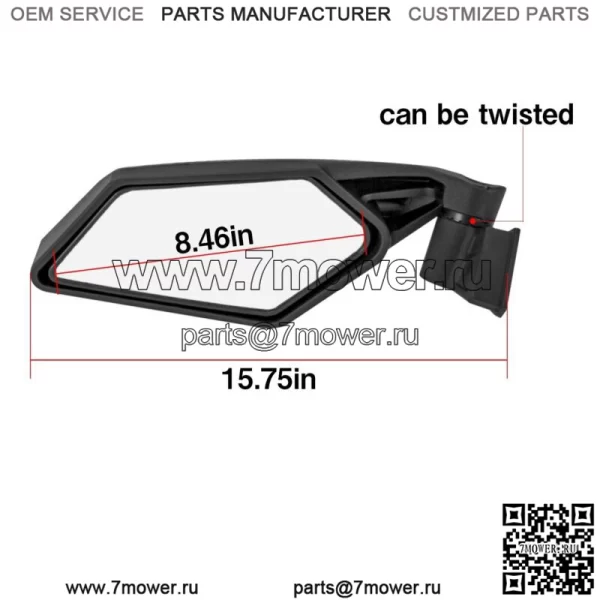 Боковые зеркала заднего вида UTV Racing для Can Am Maverick X3 Max Turbo R 2017-2020 - Image 2