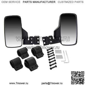 Комплект боковых зеркал для Polaris Ranger RZR XP 570 700 800 900 1000 черный (для: John Deere Gator HPX HPX815E)
