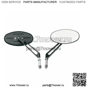 Black Stealth II Mirrors Set Harley Sportster Softail Bobber (Для: Harley-Davidson)