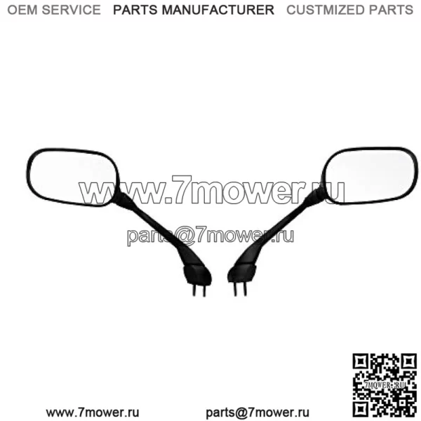Сменные боковые зеркала для Yamaha 2006 2007 2008 2009 2010 2012 2013 2014 FZ1 2015 FZS1 FZS10 черное зеркало заднего вида в сборе - Image 2