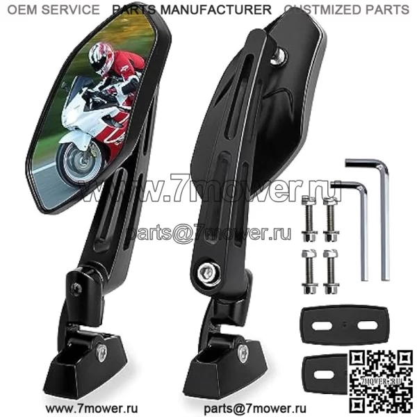 Зеркала заднего вида для мотоциклов, совместимые с Yamaha R1 FZR YZF R6 Kawasaki Ninja 250 500 ZX6R Honda CBR600 600 900 F3 F4i 1000RR Suzuki GSXR Мотоциклетное алюминиевое антибликовое боковое зеркало с ЧПУ