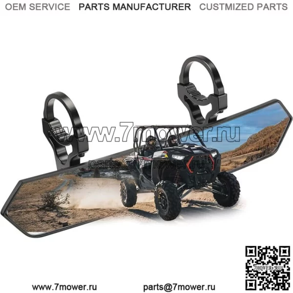Центральное зеркало заднего вида UTV для CFMOTO ZForce 950/1000 Kubota RTV X1140 1,65–2 дюйма (для: более одного автомобиля)