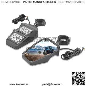 Боковые зеркала заднего вида UTV со светодиодной подсветкой Rock для Yamaha YXZ1000R 2016-2023 (для: более одного автомобиля)