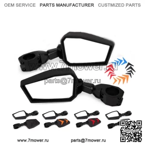 Боковые складные регулируемые зеркала UTV RZR для 1,75-дюймового Polaris RZR S 800 900 XP 1000 (подходит: Yamaha Rhino 660)