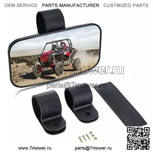 Центральное зеркало заднего вида UTV для Polaris RZR 570 S 900 XP 1000 Can Am X3 размером 1,5–2 дюйма (подходит для Yamaha Rhino 660)
