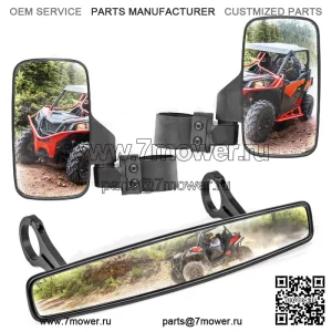 Подходит для Yamaha Rhino 450, 660, 700 Viking 700, комплектов широких центральных боковых зеркал заднего вида (подходит для Yamaha Rhino 660)