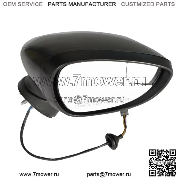 Подходит для 2014-2019 Ford Fiesta Зеркало пассажира с правой стороны FO1321460 Черный - Image 3